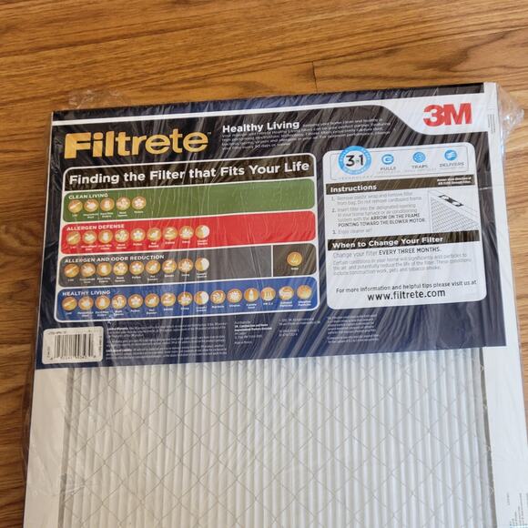 3M Filtrete 1900 Ultimate Allergen Healthy Living  Filter 16 X 20 X 1 Pack of 3 - Picture 13 of 14